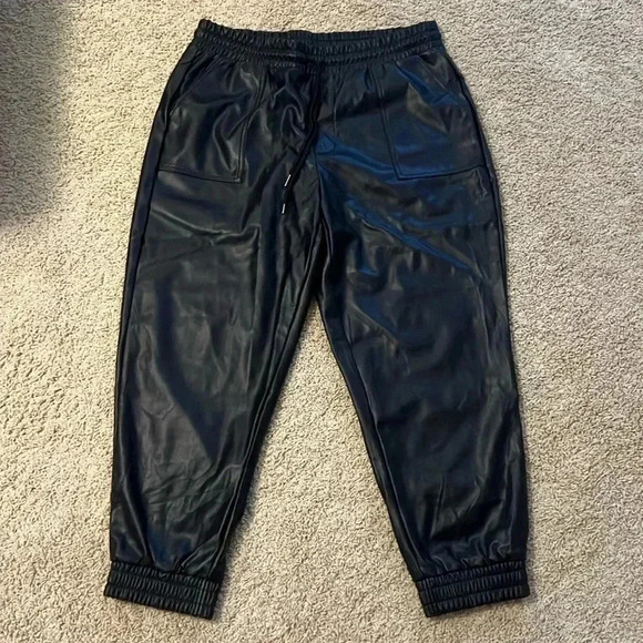 BCBGeneration Faux Leather joggers never worn but no tags - Picture 1 of 5